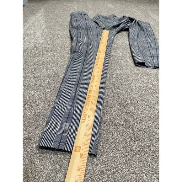Banana Republic womens sz Sloan Size 0 Gray Prince Of Wales Check Cotton - Picture 7 of 12